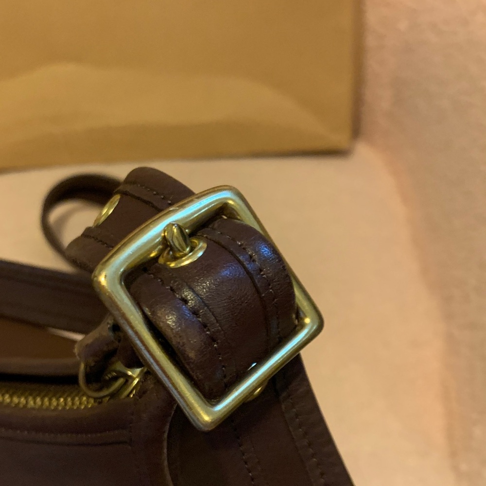 Coach Dark Brown Leather Crossbody Shoulder Bag - Picture 7 of 16
